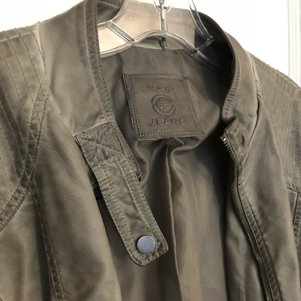 Max Studio faux leather moto jacket